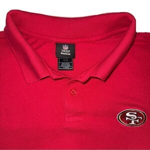 49ers XL San Francisco NFL Polo Shirt Reebok Branded Red Cotton Team Apparel